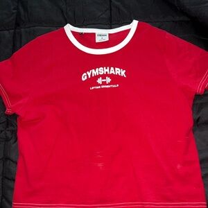 Gymshark Red Tee with White Trim